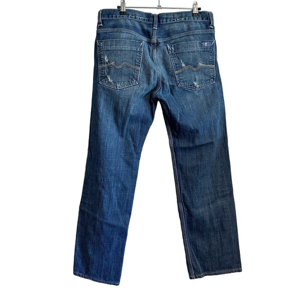 7 For All Mankind Austyn Classic Straight Distressed Men's Jeans Size 32 - Picture 2 of 9